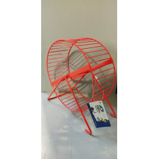 Roda de Hamster/Esquilo Md. Metálica com suporte 18cm diam