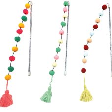 POSTE COM POMPONS GATO 35CM 