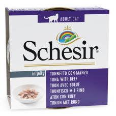 Schesir Lata Gato Gelatina Atum e Carne