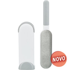 Escova anti-pelo c/ base p/limpeza 33cm branco / cinza