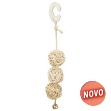 BRINQUEDO BOLAS EM VIME C/SINO P/ AVES 24CM