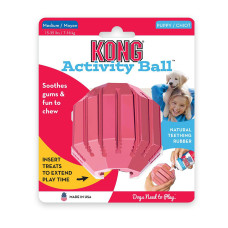 Brinquedo Kong  Puppy Activity Ball Medium Rosa